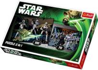 Okładka książki Puzzle 2w1 Staw Wars Wojna w galaktyce TREFL