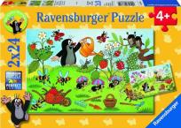 Okładka książki Puzzle 2X24 Krecikk w ogrodzie