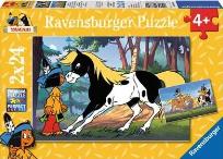 Okładka książki Puzzle 2X24 Yakari i jego przyjaciele. Mały Piorun