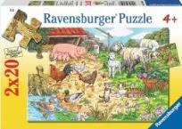 Okładka książki Puzzle 2X24 Zwierzęta na farmie