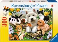 Okładka książki Puzzle 300 Szczęśliwe zwierzęta