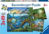 Okładka książki Puzzle 3X49 Fascynacja diozaurami