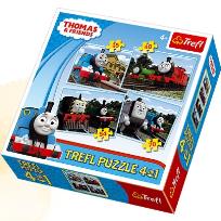 Okładka książki Puzzle 4w1 Tomek i Przyjaciele TREFL