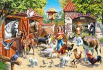 Okładka książki Puzzle 500 Na Farmie CASTOR