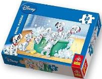 Okładka książki Puzzle 60 101 Dalmatyńczyków Kąpiel w pianie TREFL