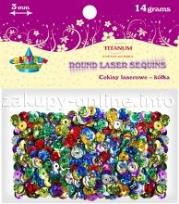 Okładka książki Dodatek dekoracyjny Titanum cekiny laserowe 14g