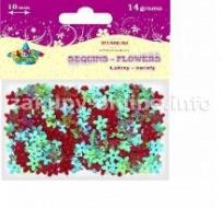 Okładka książki Dodatek dekoracyjny Titanum cekiny malinowe 14g