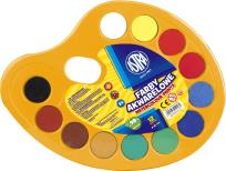 Okładka książki Farby Akwarelowe paletka fi30mm 12 kolorów ASTRA