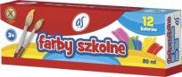 Okładka książki Farby Szkolne 12 kolorów 20ml AS