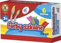 Okładka książki Farby Szkolne 6 kolorów 20ml AS