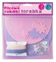 Okładka książki Filcowe robótki Torebka mała różowo-fioletowa