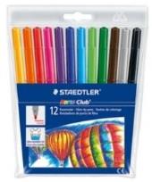 Okładka książki Flamastry jednostronne 12 kolorów w etui