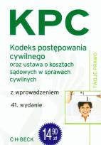 Okładka książki Kodeks postępowania cywilnego oraz ustawa o kosztach sądowych w sprawach cywilnych z wprowadzeniem