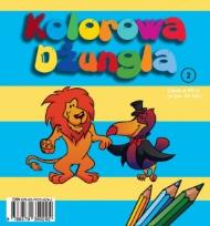 Okładka książki Kolorowa dżungla 2 Kolorowanka z naklejkami