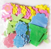 Okładka książki Naklejki z pianki kwiaty 60szt