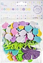 Okładka książki Naklejki z pianki tulipany i motyle 92szt