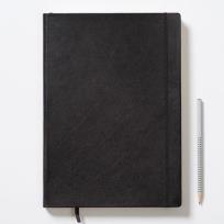 Opakowanie Notes Master w linie czarny skórzany w etui