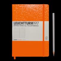 Opakowanie Notes Medium Neon w linie  pomarańczowy