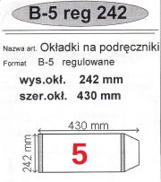 Okładka książki Okładka na podr B5 regulowana nr 5 (50szt) NARNIA