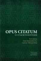 Okładka książki Opus citatum o cytacie w kulturze