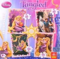 Okładka książki Puzzle 4w1 Zaplątani Roszpunka TREFL