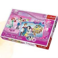 Okładka książki Puzzle 50 Lumi Color - Arielka i Kopciuszek TREFL