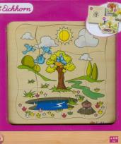 Okładka książki Puzzle drewniane 32 elementy 4 pory roku