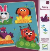 Opakowanie Puzzle drewniane z uchwytami - Zwierzęta z farmy