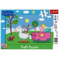 Okładka książki Puzzle Ramkowe Świnka Peppa rycerz