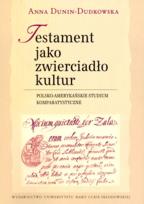 Okładka książki Testament jako zwierciadło kultur