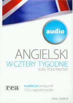 Okładka książki W 4 tygodnie  angielski biały audio REA