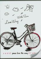 Opakowanie Zeszyt A5 w kratkę 80 kartek Rower