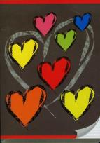 Opakowanie Zeszyt A5 w linie 60 kartek Serca