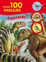 Okładka książki 100 naklejek. Dinozaury