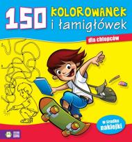Okładka książki 150 kolorowanek dla chłopców