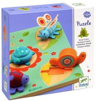 Okładka książki Drewniane puzzle wyciągane - Żółw i przyjaciele