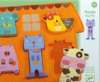 Opakowanie Drewniano - filcowa układanka Barita