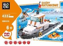 Okładka książki Klocki Blocki Słuzby ratunkowe Patrolowiec 433 elementy