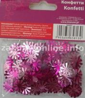 Okładka książki KONFETTI KWIATY ROZOWE 15MM 14G EVG06