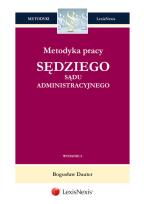 Okładka książki Metodyka pracy sędziego sądu administracyjnego