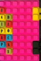 Okładka książki Notes silikonowy A6 Unipap Blocks w kratkę 100 kartek ciemno różowy