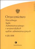 Opakowanie Orzecznictwo Naczelnego Sądu Administracyjnego i wojewódzkich sądów administracyjnych 2008/05