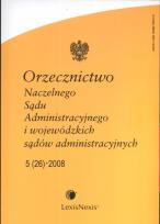Opakowanie Orzecznictwo Naczelnego Sądu Administracyjnego i wojewódzkich sądów administracyjnych 2008/05