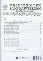 Opakowanie Orzecznictwo Sądu Najwyżsezgo IPiUS 21-22/2009 Zbiór urzędowy