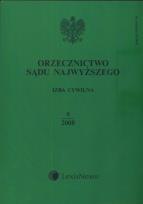 Opakowanie Orzecznictwo Sądu Najwyższego 2008/09