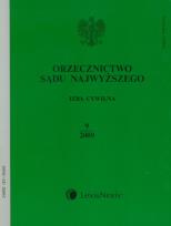 Opakowanie Orzecznictwo Sądu Najwyższego Izba Cywilna 9/2009 + C/2009