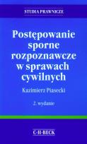 Okładka książki Postępowanie sporne rozpoznawcze w sprawach cywilnych