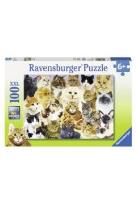 Okładka książki Puzzle 100 elementów XXL. Dumne koty