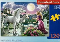 Opakowanie Puzzle 120 Princess and her Unicorns CASTOR
