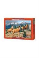 Okładka książki Puzzle 1500 Jelenie na polanie CASTOR